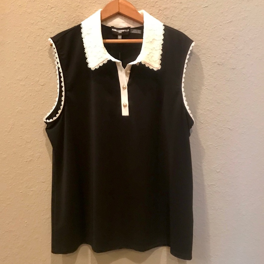 Karl Lagerfeld Paris Detailed Top NWT Size Large